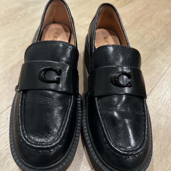 Coach Black Chunky Sole Loafers - Picture 8 of 9